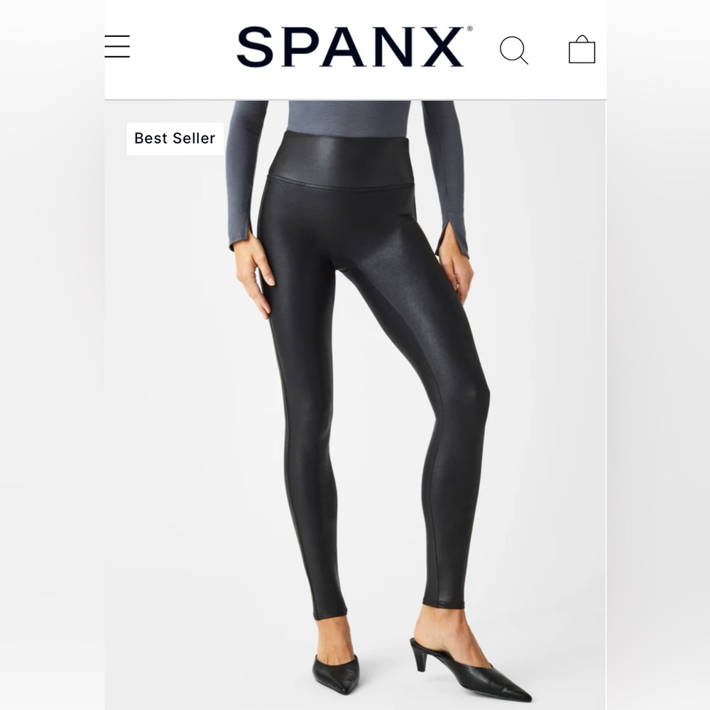SPANX Faux Leather Leggings